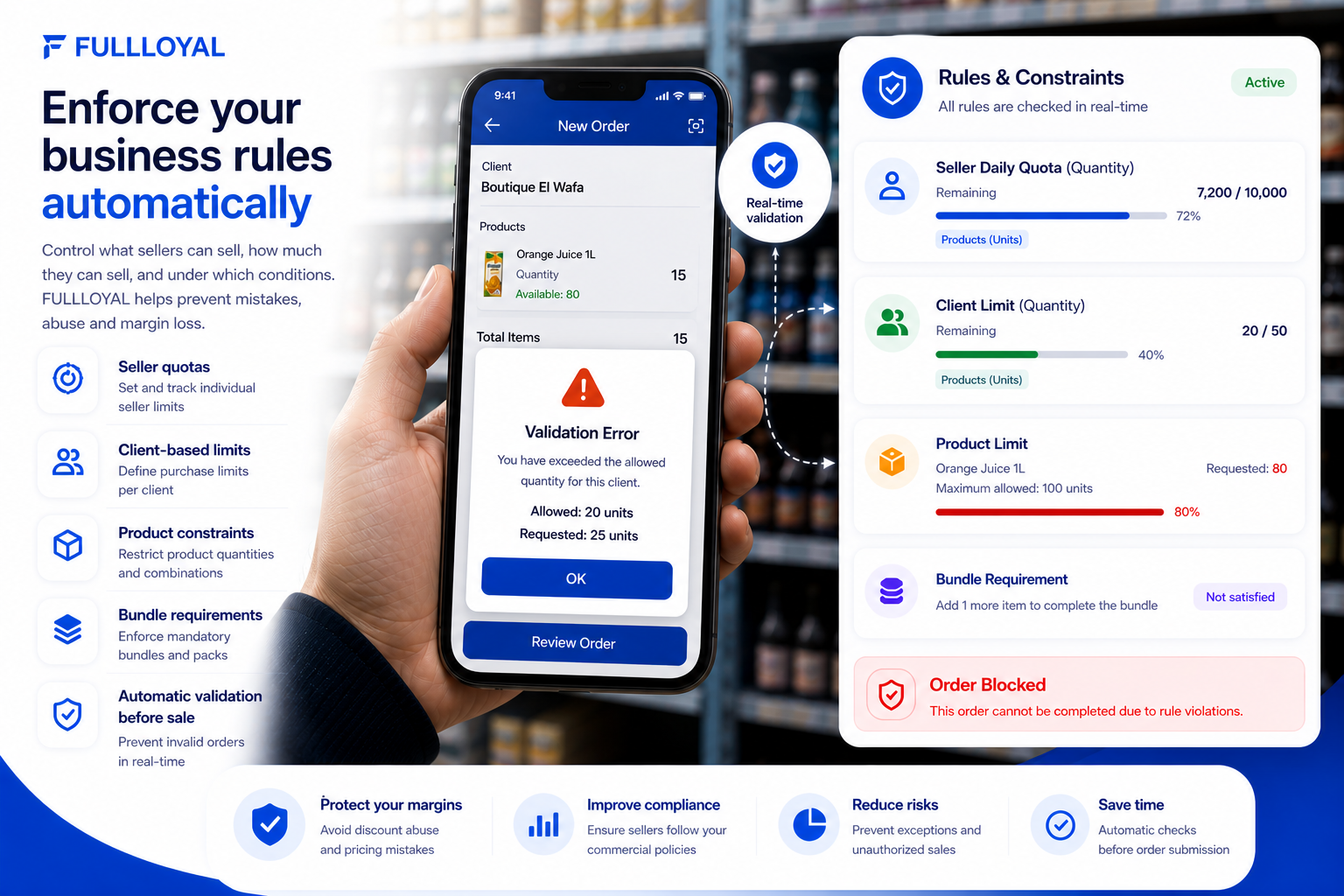 FULLLOYAL automatic promotion, pack and quota validation